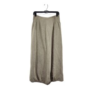 Lilith Women's Linen Blend Smocked Waist Midi Skirt - M